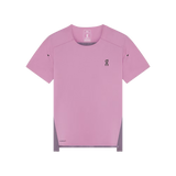 Pink athletic shirt with a logo on a white background - On Performance-T (Women's) - Dewberry/Sakura