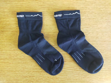 Find Your Feet Trail Running Mini Socks (Unisex) - Black - Find Your Feet Australia Hobart Launceston Tasmania
