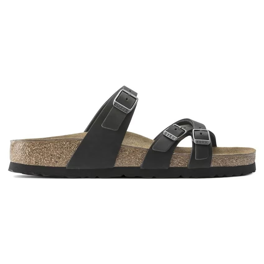 Birkenstock Franca Oiled Leather/Suede (Women's) - Black - Find Your Feet Australia Hobart Launceston Tasmania