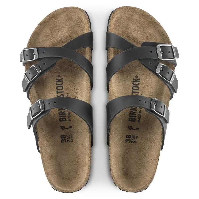 Birkenstock Franca Oiled Leather/Suede (Women's) - Black - Find Your Feet Australia Hobart Launceston Tasmania