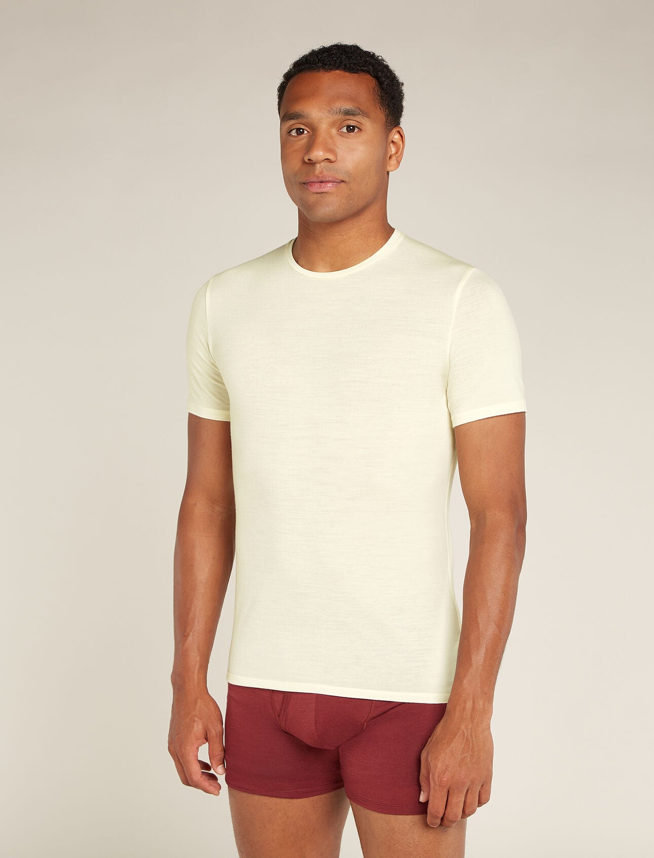 Icebreaker Merino Anatomica SS Crew Neck (Men's) - Undyed - Find Your Feet Australia Hobart Launceston Tasmania