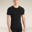 Icebreaker Merino Anatomica SS Crew Neck (Men's) - Black - Find Your Feet Australia Hobart Launceston Tasmania