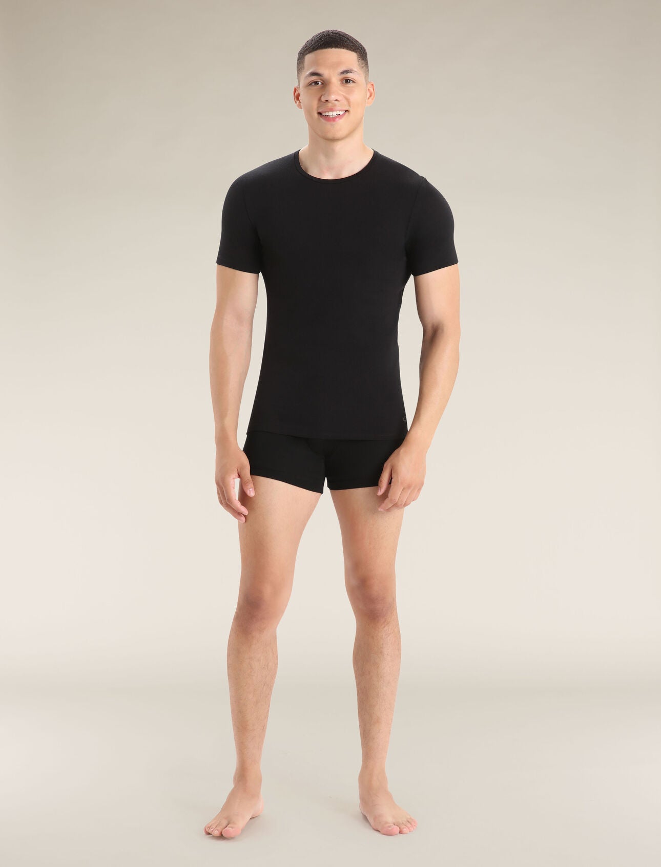 Icebreaker Merino Anatomica SS Crew Neck (Men's) - Black - Find Your Feet Australia Hobart Launceston Tasmania