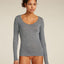 Icebreaker Merino 150 Siren Long Sleeve Sweetheart Top(Women's) - Gritstone Heather - Find Your Feet Australia Hobart Launceston Tasmania
