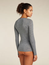 Icebreaker Merino 150 Siren Long Sleeve Sweetheart Top(Women's) - Gritstone Heather - Find Your Feet Australia Hobart Launceston Tasmania