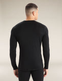 Icebreaker Merino 200 Oasis LS Crew Neck (Men's) - Black - Find Your Feet Australia Hobart Launceston Tasmania