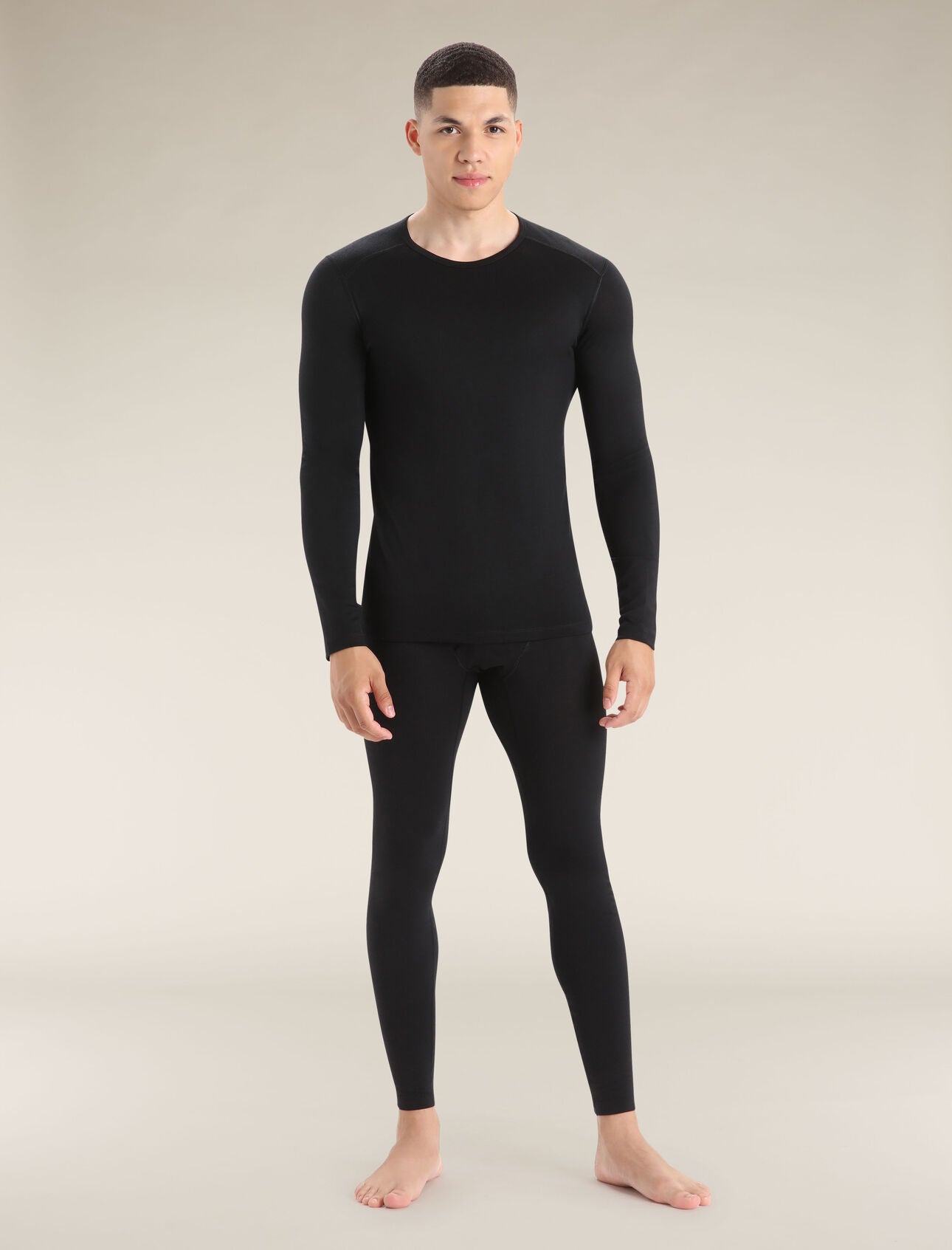 Icebreaker Merino 200 Oasis LS Crew Neck (Men's) - Black - Find Your Feet Australia Hobart Launceston Tasmania