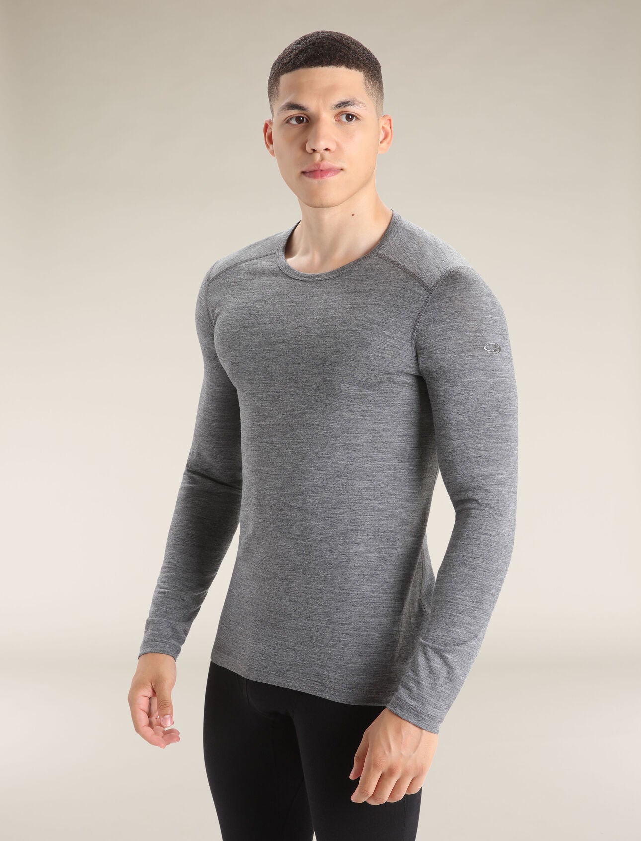 Icebreaker Merino 200 Oasis LS Crew Neck (Men's) - Gritstone Heather - Find Your Feet Australia Hobart Launceston Tasmania