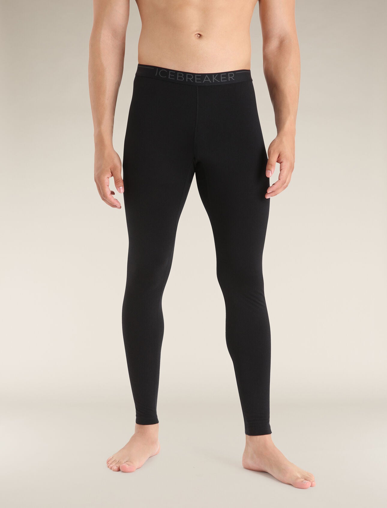 Icebreaker Merino 200 Oasis Leggings (Men's) - Black - Find Your Feet Australia Hobart Launceston Tasmania