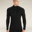 Icebreaker Merino 260 Tech LS Half Zip (Men's) - Black - Find Your Feet Australia Hobart Launceston Tasmania