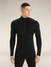Icebreaker Merino 260 Tech LS Half Zip (Men's) - Black - Find Your Feet Australia Hobart Launceston Tasmania