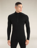 Icebreaker Merino 260 Tech LS Half Zip (Men's) - Black - Find Your Feet Australia Hobart Launceston Tasmania