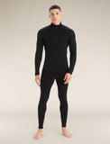 Icebreaker Merino 260 Tech LS Half Zip (Men's) - Black - Find Your Feet Australia Hobart Launceston Tasmania