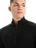 Icebreaker Merino 260 Tech LS Half Zip (Men's) - Black - Find Your Feet Australia Hobart Launceston Tasmania