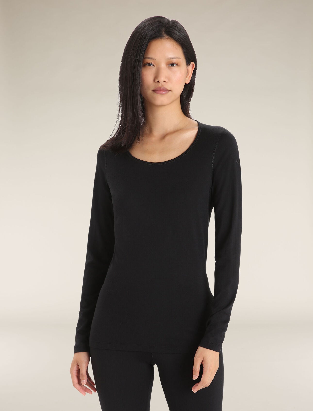 Icebreaker Merino 200 Oasis LS Scoop (Women's) - Black - Find Your Feet Australia Hobart Launceston Tasmania