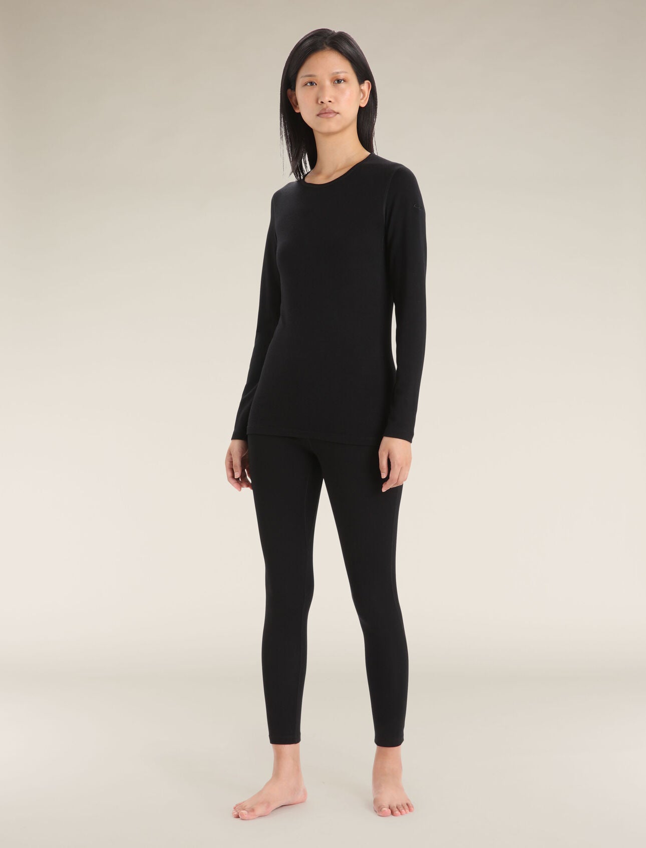 Icebreaker Merino 260 Tech LS Crew Neck (Women's) - Black - Find Your Feet Australia Hobart Launceston Tasmania