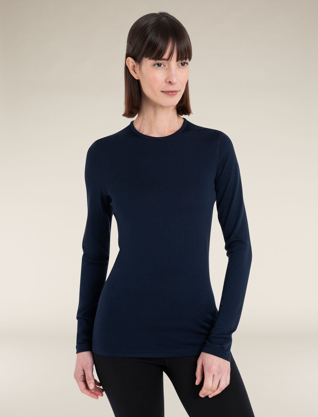 Icebreaker Merino 260 Tech LS Crew Neck (Women's) - Midnight Navy - Find Your Feet Australia Hobart Launceston Tasmania