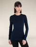 Icebreaker Merino 260 Tech LS Crew Neck (Women's) - Midnight Navy - Find Your Feet Australia Hobart Launceston Tasmania