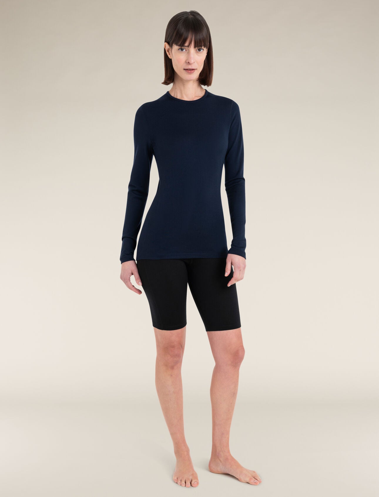 Icebreaker Merino 260 Tech LS Crew Neck (Women's) - Midnight Navy - Find Your Feet Australia Hobart Launceston Tasmania