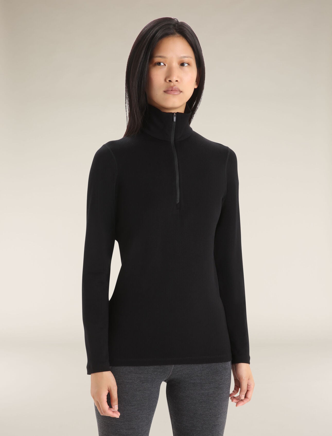 Icebreaker Merino 260 Tech LS Half Zip (Women's) - Black - Find Your Feet Australian Hobart Launceston Tasmania