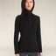 Icebreaker Merino 260 Tech LS Half Zip (Women's) - Black - Find Your Feet Australian Hobart Launceston Tasmania