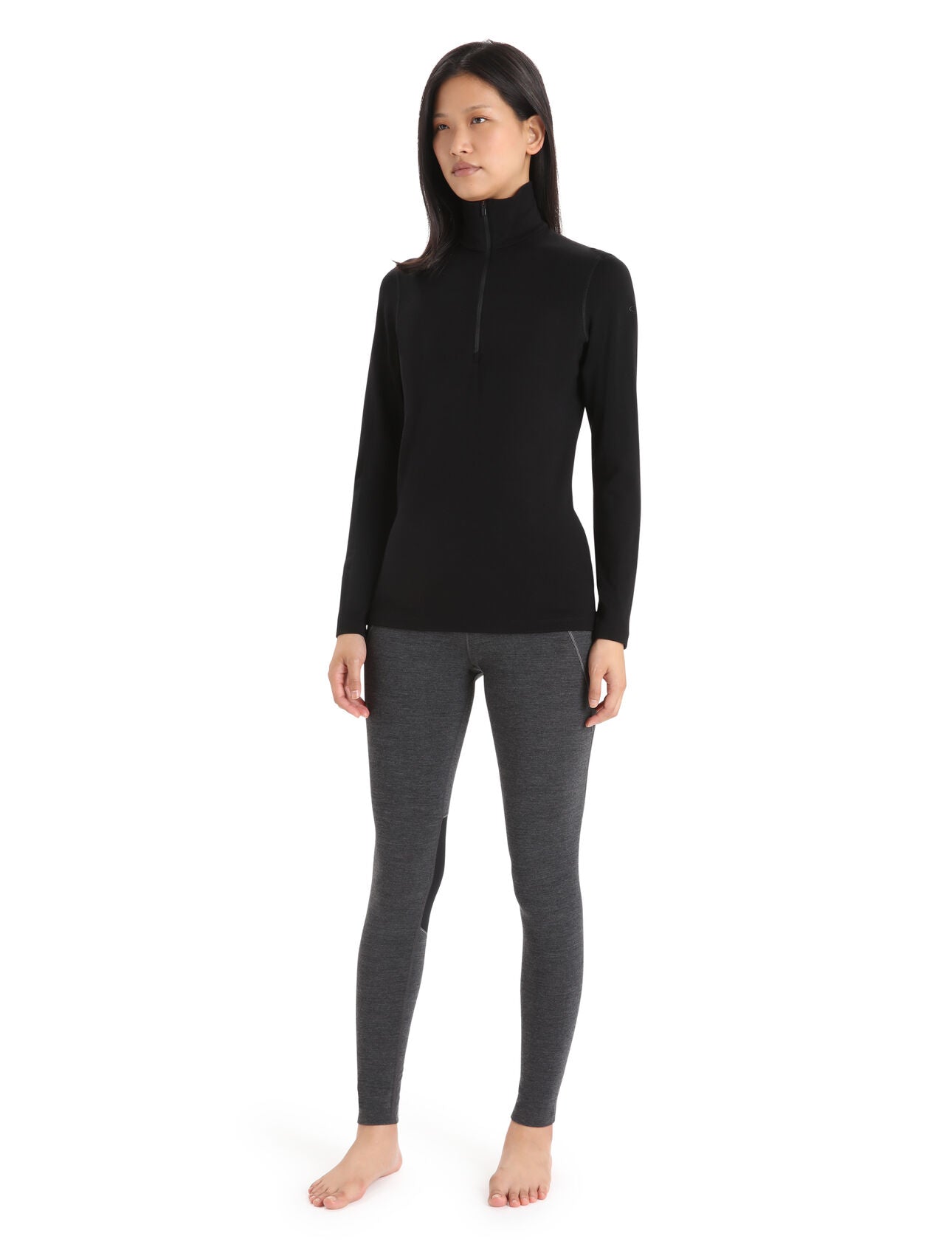 Icebreaker Merino 260 Tech LS Half Zip (Women's) - Black - Find Your Feet Australian Hobart Launceston Tasmania