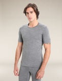 Icebreaker Merino 200 Oasis SS Crew Neck (Men's) - Gritstone Heather - Find Your Feet Australia Hobart Launceston Tasmania