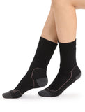 Icebreaker Merino Hike+ Medium Crew Socks (Women's) - Black/Monsoon - Find Your Feet Australia Hobart Launceston Tasmania