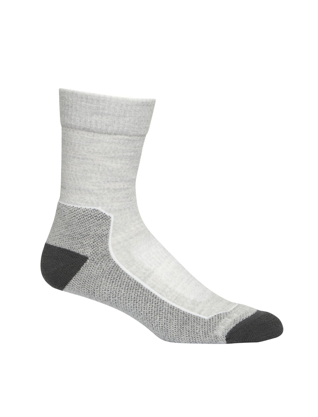 Icebreaker Merino Hike+ Light Crew Socks (Men's) - Blizzard/Heather - Find Your Feet Australia Hobart Launceston Tasmania