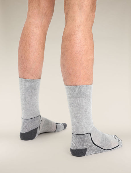 Icebreaker Merino Hike+ Medium Crew Socks (Men's) - Blizzard Heather - Find Your Feet Australia Hobart Launceston Tasmania