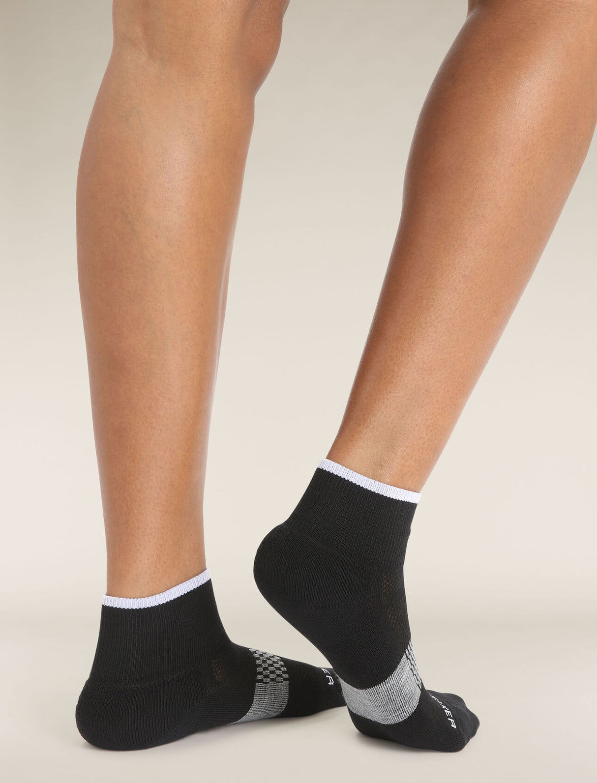 Icebreaker Merino Multisport Light Mini Socks (Women's) - Black/Snow - Find Your Feet Australia Hobart Launceston Tasmania