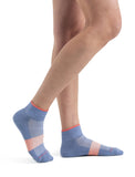 Icebreaker Merino Multisport Light Mini Socks (Women's) - Kyanite/Tang - Find Your Feet Australia Hobart Launceston Tasmania