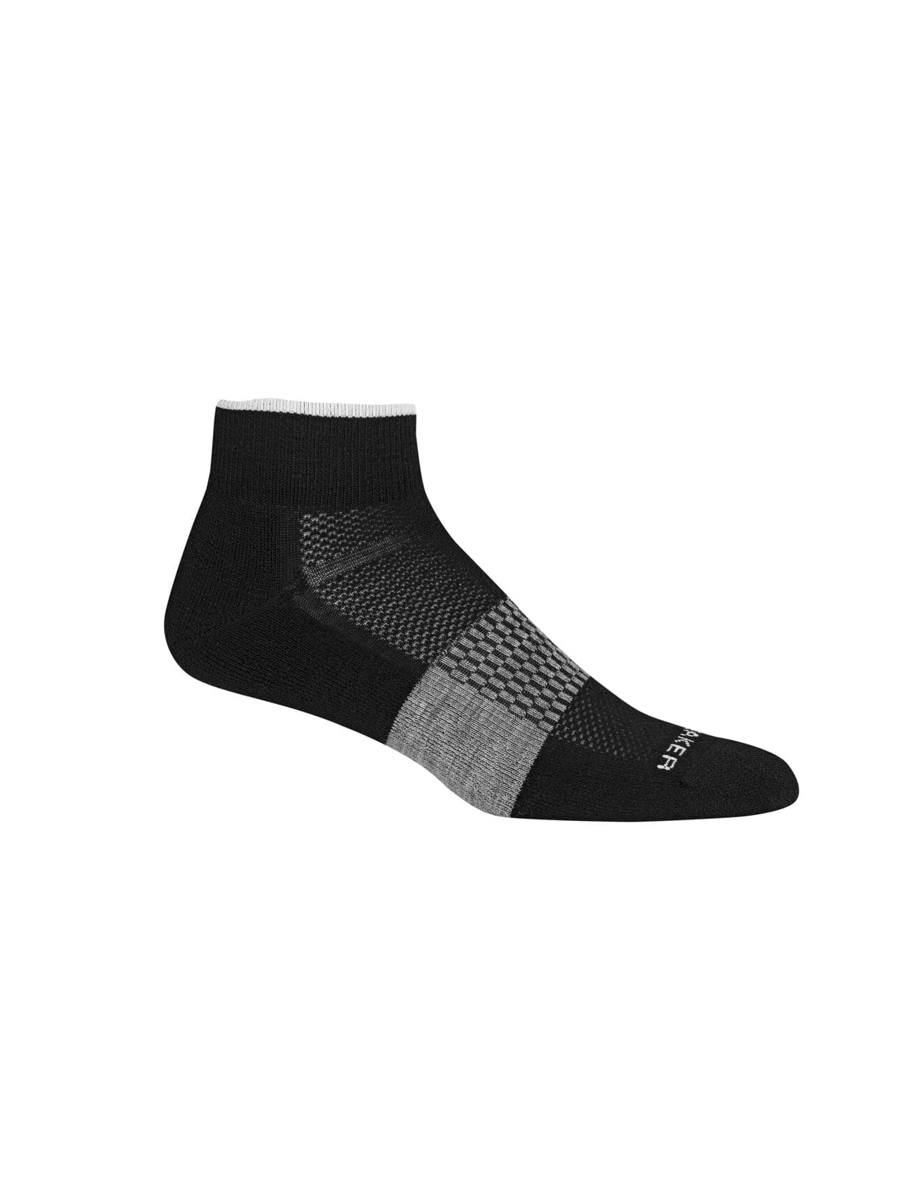 Icebreaker Merino Multisport Light Mini Socks (Men's) - Black/Snow - Find Your Feet Australia Hobart Launceston Tasmania