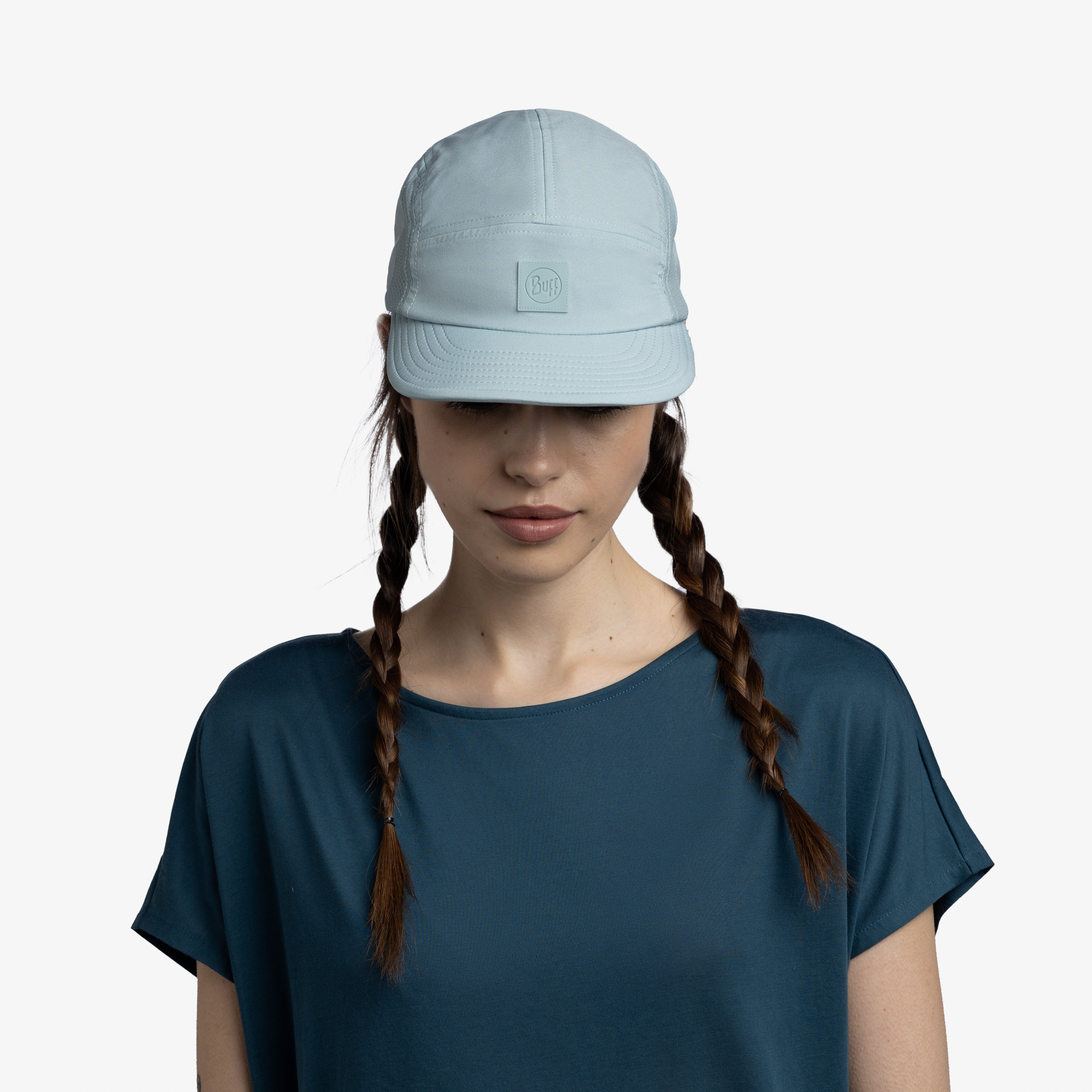 Buff 5 Panel Go Cap (Unisex) - Solid Mist - Find Your Feet Australia Hobart Launceston Tasmania