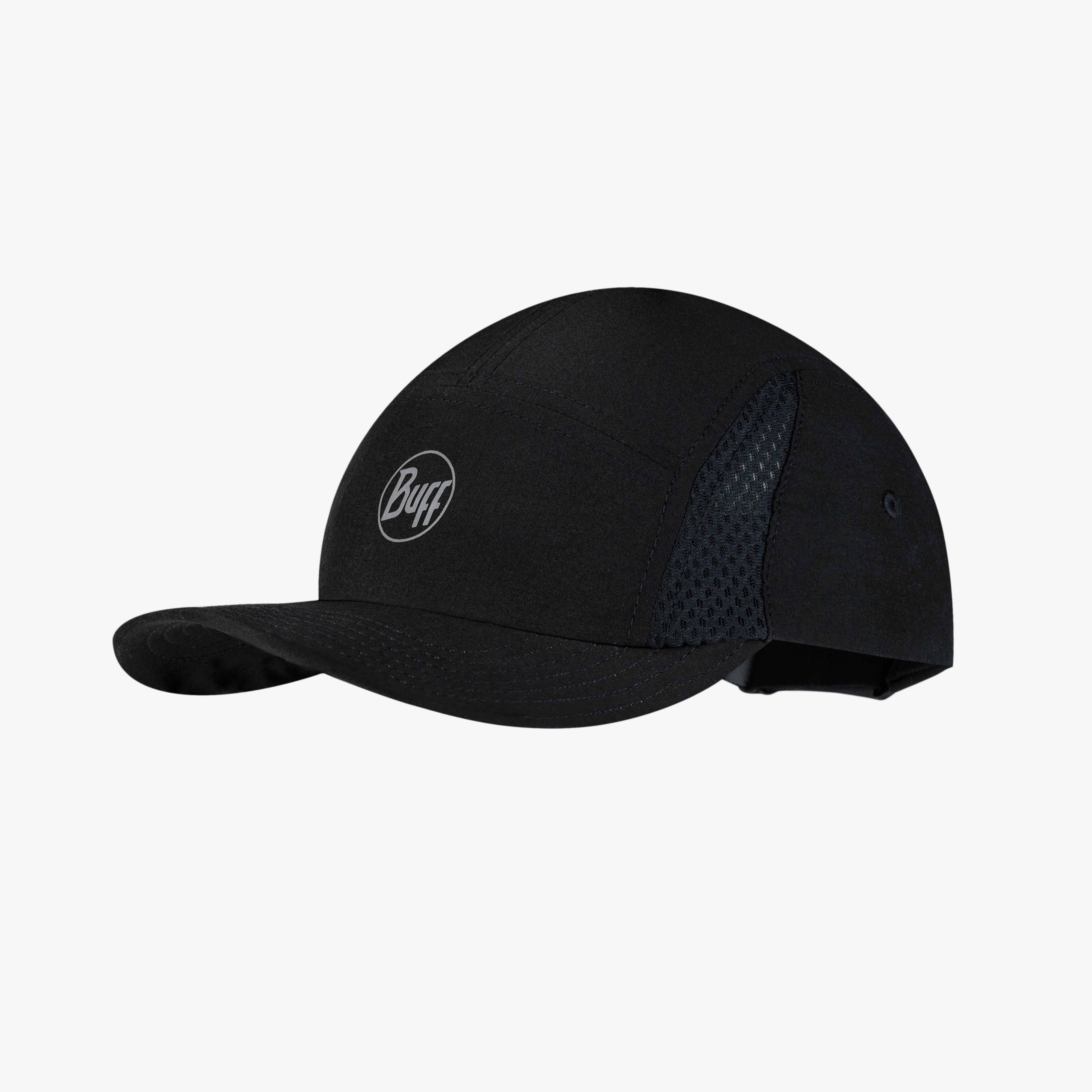 Buff 5 Panel Go Cap (Unisex) - Solid Black - Find Your Feet Australia Hobart Launceston Tasmania