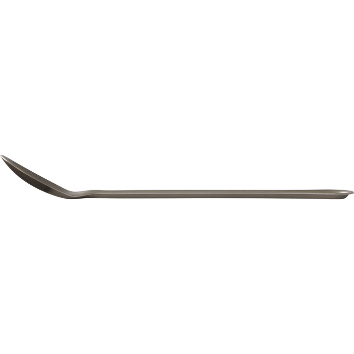 Black metal tool with a hook on a white background - MSR Titan Long Spoon