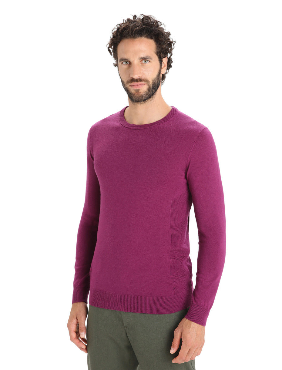 Icebreaker Shearer Crewe Sweater (Men's) - Go Berry - Find Your Feet Australia Hobart Launceston Tasmania