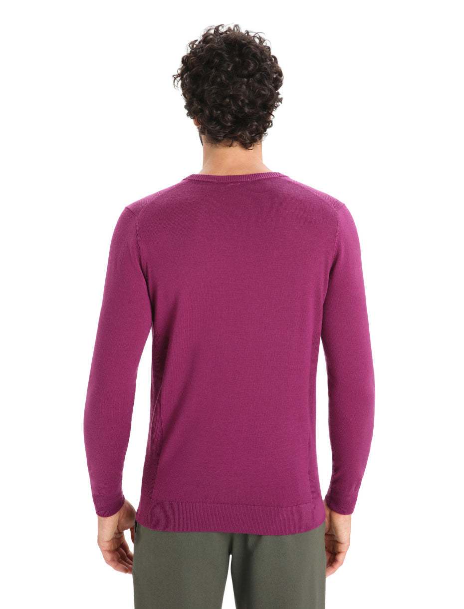 Icebreaker Shearer Crewe Sweater (Men's) - Go Berry - Find Your Feet Australia Hobart Launceston Tasmania