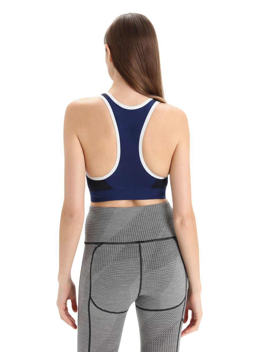 Icebreaker ZoneKnit Sport Bra (Women's) - Find Your Feet Australia Hobart Launceston Tasmania - Royal Navy/Midnight Navy