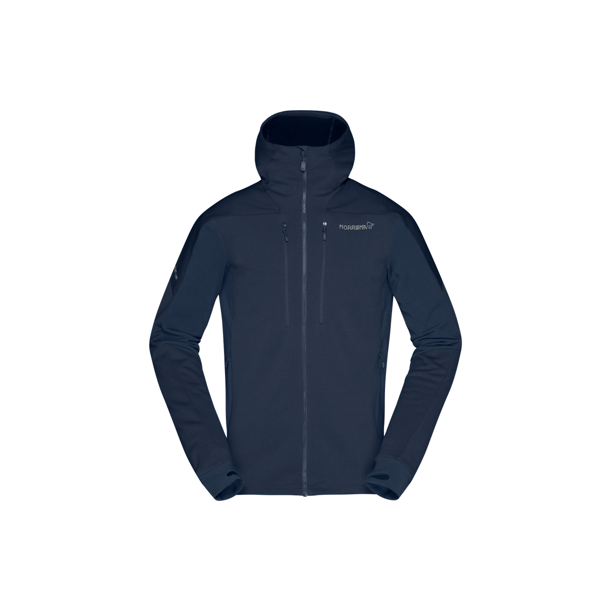 Norrøna Trollveggen Powerstretch Pro Zip Hood (Men's) - Indigo Night - Find Your Feet Australia Hobart Launceston Tasmania