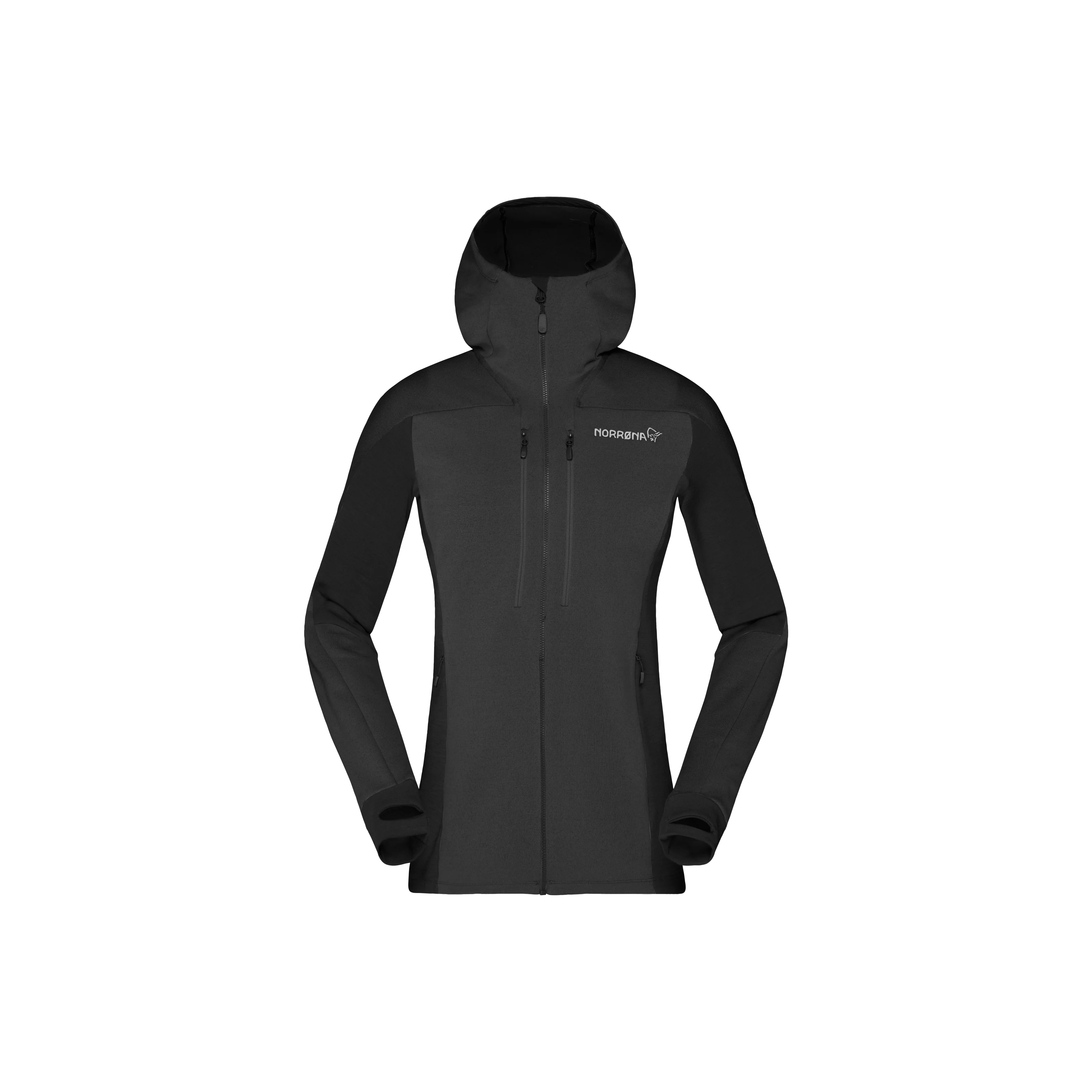 Norrøna Trollveggen Powerstretch Pro Zip Hood (Women's) - Caviar - Find Your Feet Australia Hobart Launceston Tasmania