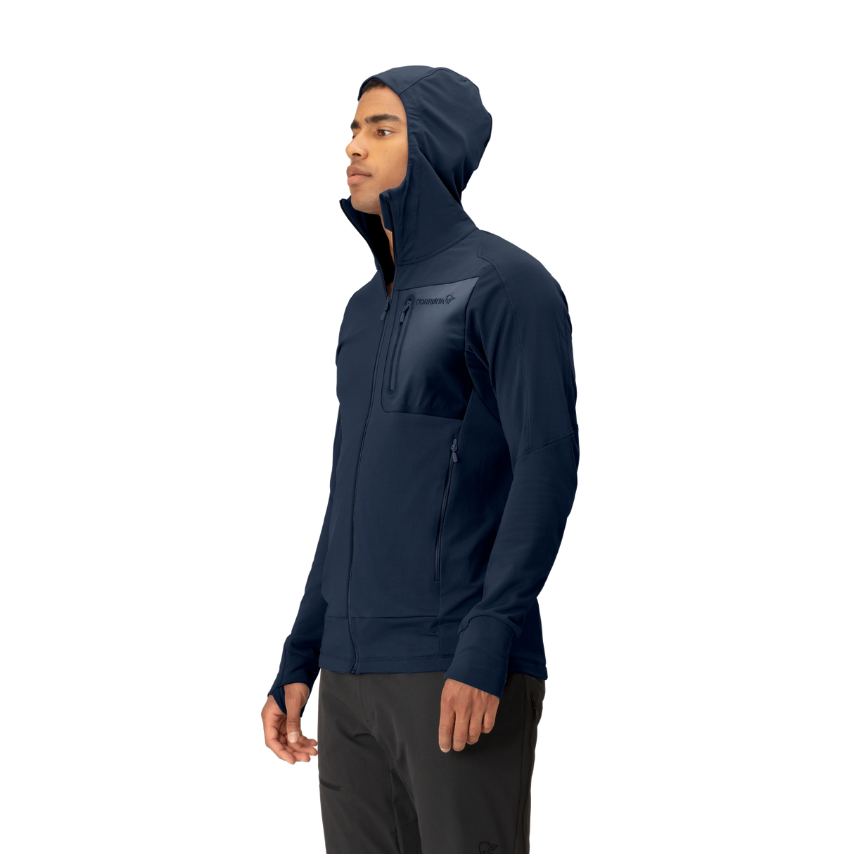 Norrøna Falketind Power Grid Zip Hood (Men's) - Indigo Night - Find Your Feet Australia Hobart Launceston Tasmania