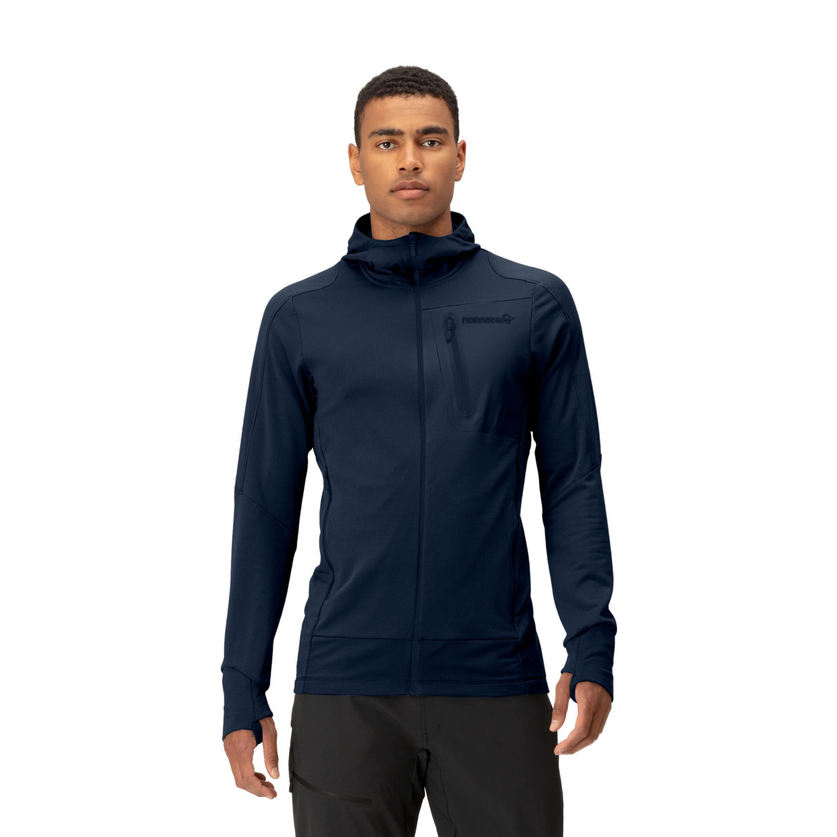 Norrøna Falketind Power Grid Zip Hood (Men's) - Indigo Night - Find Your Feet Australia Hobart Launceston Tasmania