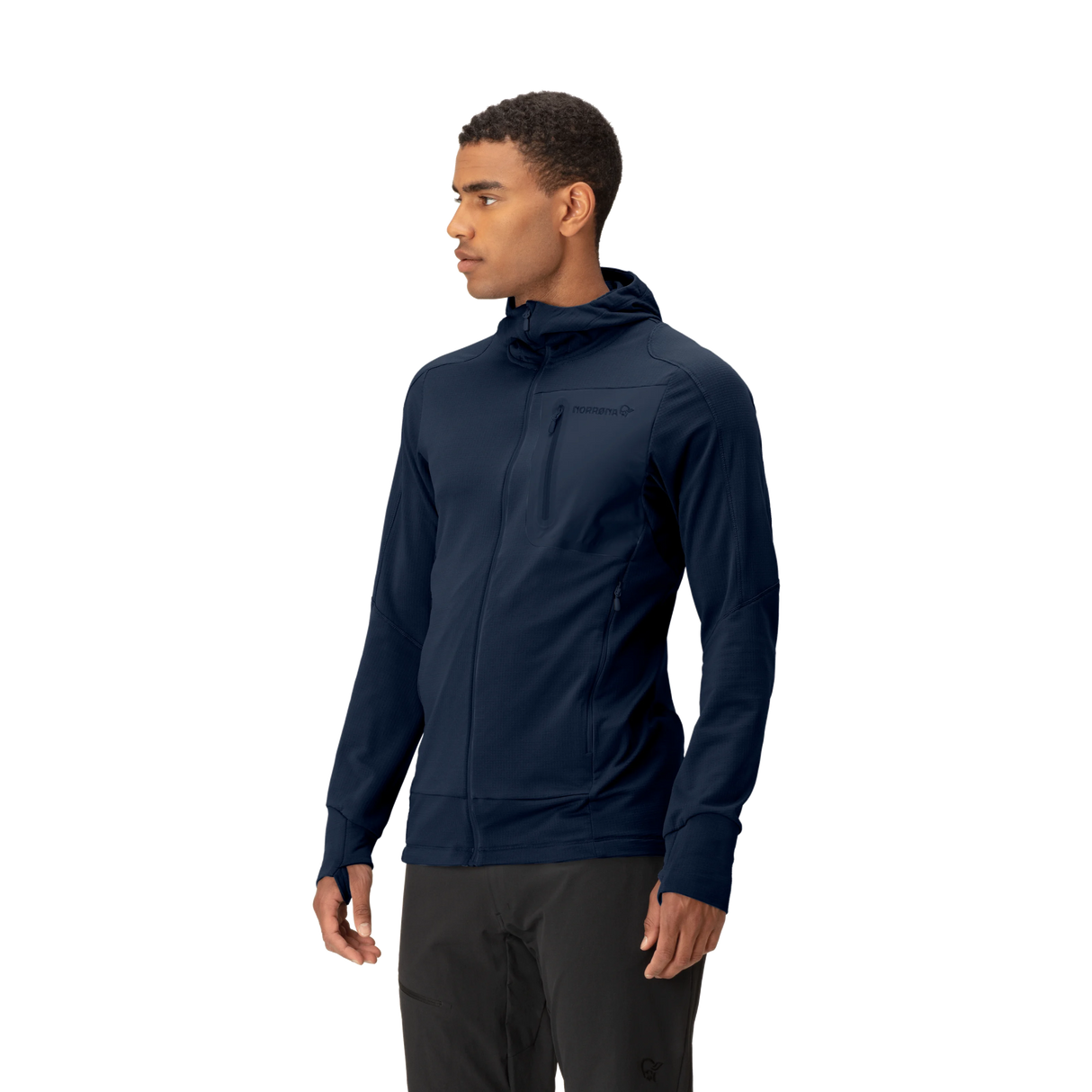 Norrøna Falketind Power Grid Zip Hood (Men's) - Indigo Night - Find Your Feet Australia Hobart Launceston Tasmania