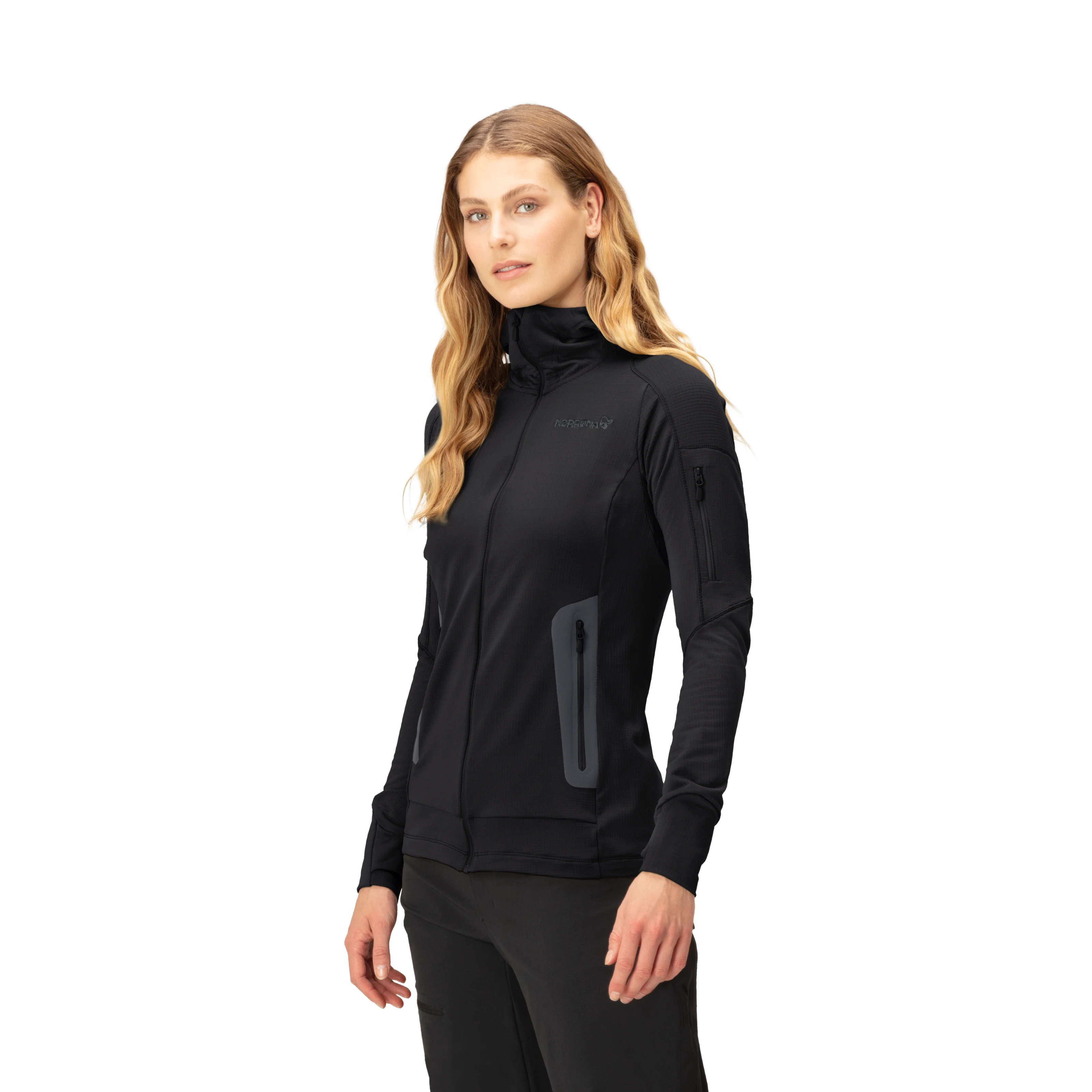 Norrøna Falketind Power Grid Zip Hood (Women's) - Cavier - Find Your Feet Australia Hobart Launceston Tasmania