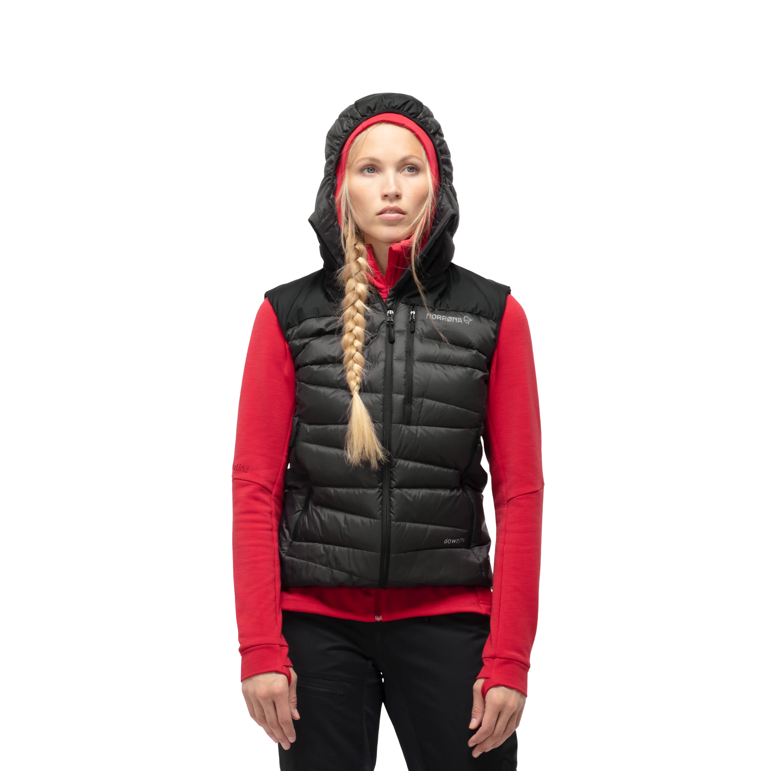 Norrøna Falketind Down750 Vest (Women's) - Caviar - Find Your Feet Australia Hobart Launceston Tasmania