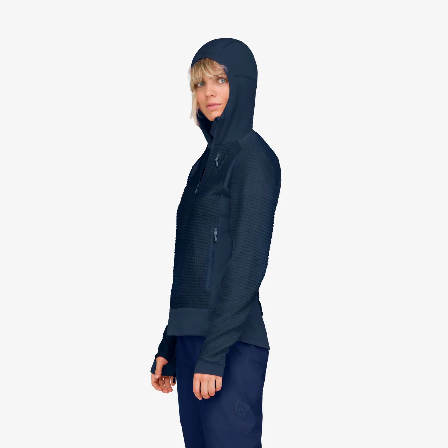 Norrøna Falketind Alpha120 Zip Hood (Women's) - Indigo Night - Find Your Feet Australia Hobart Launceston Tasmania