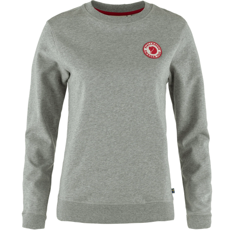 Fjällräven 1960 Logo Badge Sweater (Women's) - Fjallraven - Grey/Melange - Grey - Gray - Red