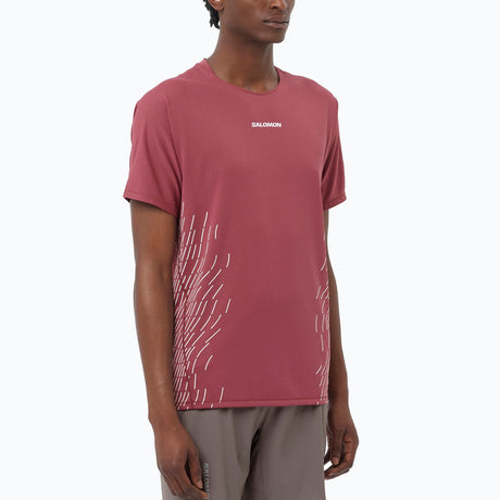 Salomon Sense Aero Short Sleeve Tee GFX (Men's) - SS - Nocturne/Whisper White - Find Your Feet Australia Hobart Launceston Tasmania