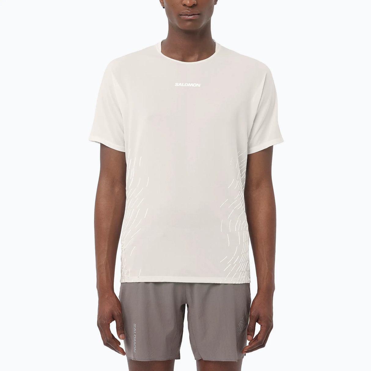 Salomon Sense Aero Short Sleeve Tee GFX (Men's) - SS - Whisper White/White - Find Your Feet Australia Hobart Launceston Tasmania